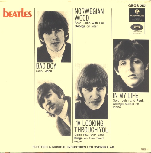 The Beatles Bad Boy EP Swedish 7